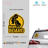 Mom on Board Label for Family Road Safety